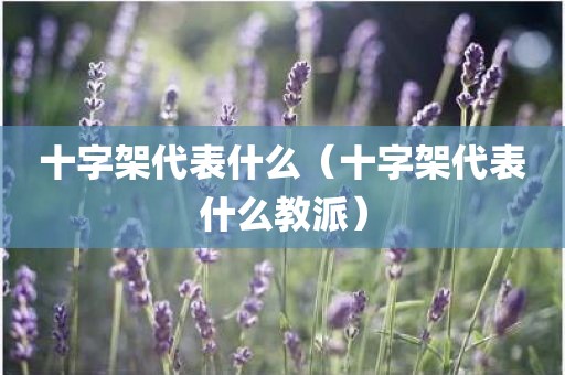 十字架代表什么（十字架代表什么教派）