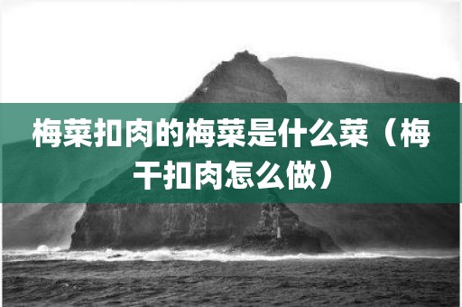 梅菜扣肉的梅菜是什么菜（梅干扣肉怎么做）