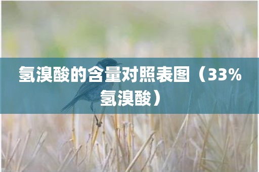 氢溴酸的含量对照表图（33%氢溴酸）