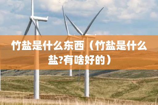 竹盐是什么东西(竹盐是什么盐?有啥好的)