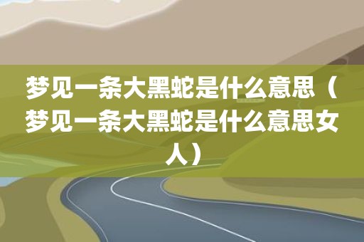 梦见一条大黑蛇是什么意思（梦见一条大黑蛇是什么意思女人）