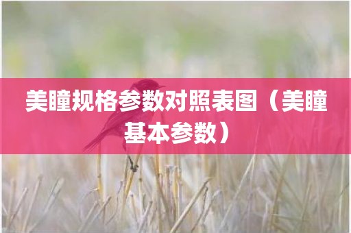 美瞳规格参数对照表图（美瞳基本参数）