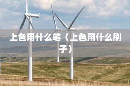 上色用什么笔(上色用什么刷子)