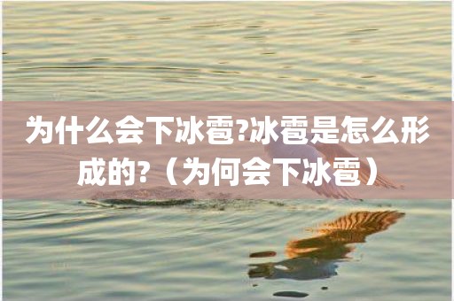 为什么会下冰雹?冰雹是怎么形成的?（为何会下冰雹）