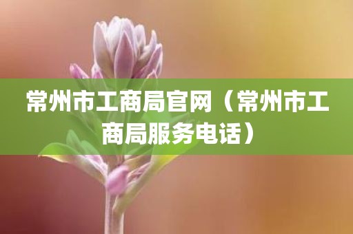 常州市工商局官网（常州市工商局服务电话）