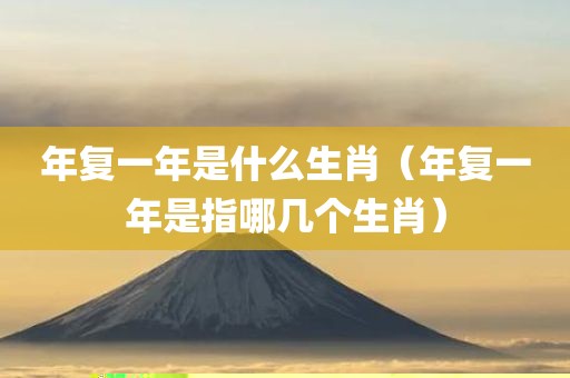 年复一年是什么生肖（年复一年是指哪几个生肖）