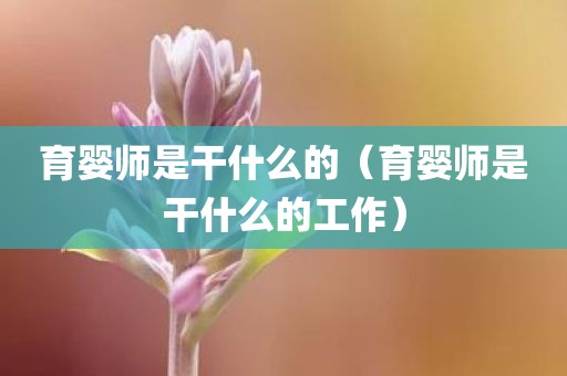 育婴师是干什么的（育婴师是干什么的工作）