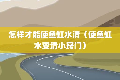 怎样才能使鱼缸水清（使鱼缸水变清小窍门）