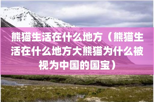熊猫生活在什么地方（熊猫生活在什么地方大熊猫为什么被视为中国的国宝）