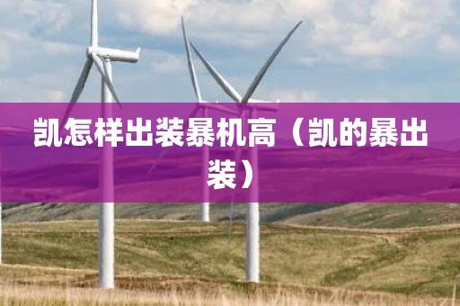 凯怎样出装暴机高（凯的暴出装）