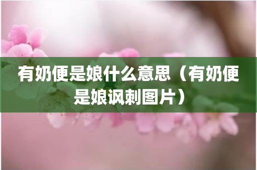 有奶便是娘什么意思（有奶便是娘讽刺图片）