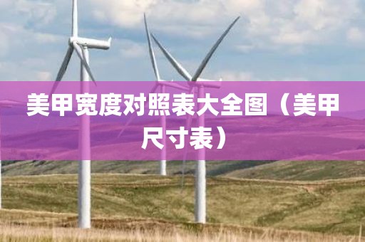 美甲宽度对照表大全图（美甲尺寸表）