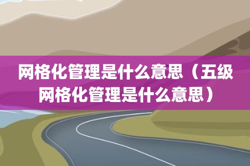网格化管理是什么意思（五级网格化管理是什么意思）