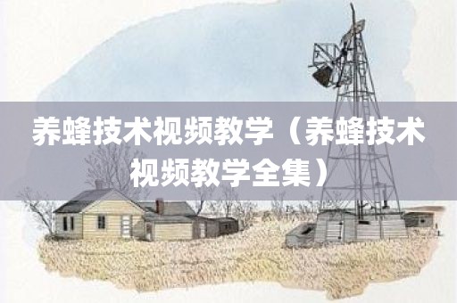 养蜂技术视频教学（养蜂技术视频教学全集）