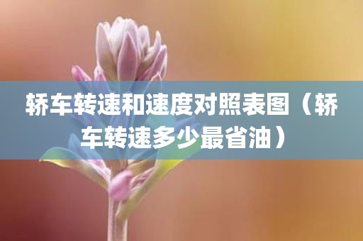 轿车转速和速度对照表图（轿车转速多少最省油）