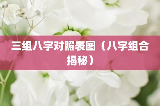 三组八字对照表图（八字组合揭秘）