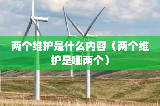 两个维护是什么内容（两个维护是哪两个）