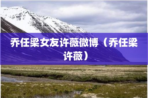 乔任梁女友许薇微博（乔任梁 许薇）