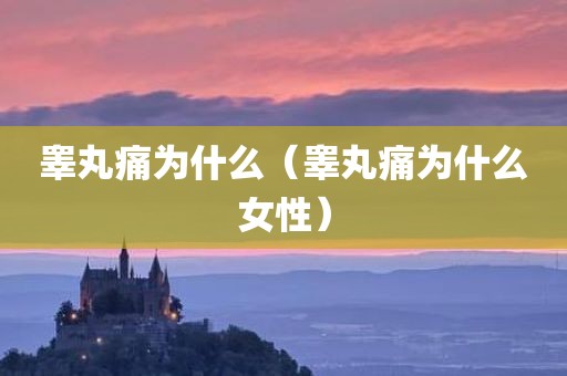 睾丸痛为什么（睾丸痛为什么女性）