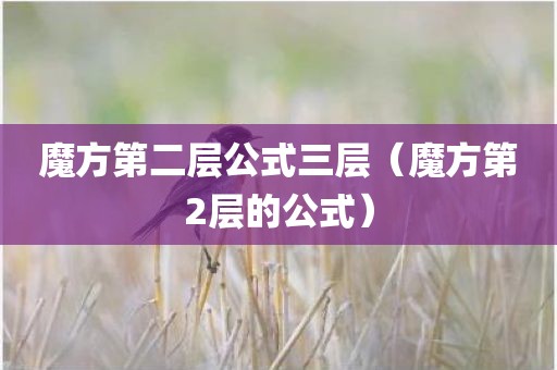魔方第二层公式三层(魔方第2层的公式) 魔方第二层公式三层(魔方第2层的公式)