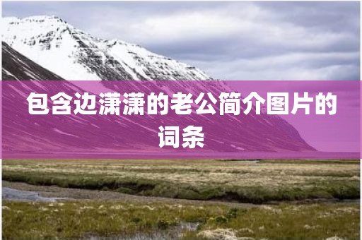 包含边潇潇的老公简介图片的词条