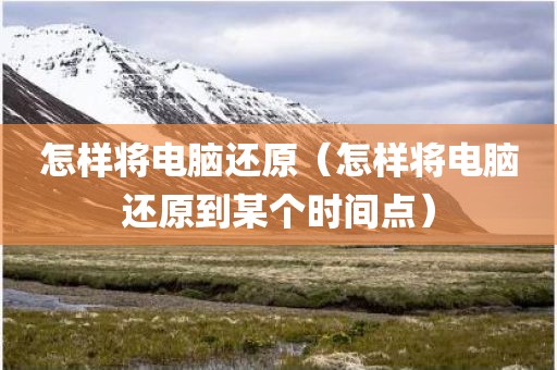怎样将电脑还原（怎样将电脑还原到某个时间点）