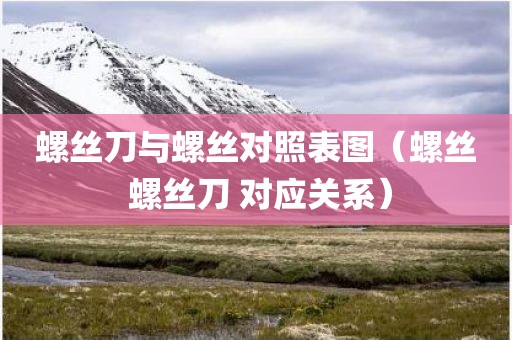 螺丝刀与螺丝对照表图（螺丝 螺丝刀 对应关系）