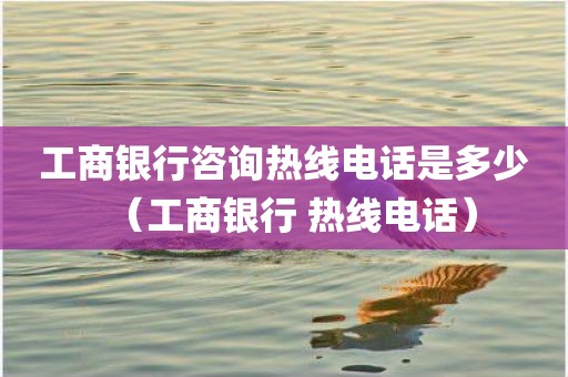 工商银行咨询热线电话是多少(工商银行 热线电话)