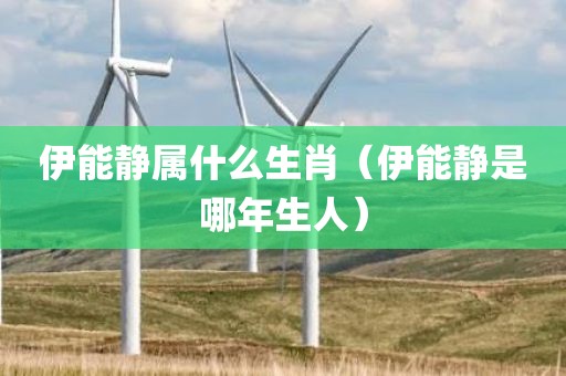 伊能静属什么生肖(伊能静是哪年生人)