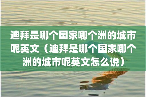 迪拜是哪个国家哪个洲的城市呢英文（迪拜是哪个国家哪个洲的城市呢英文怎么说）