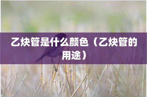 乙炔管是什么颜色（乙炔管的用途）