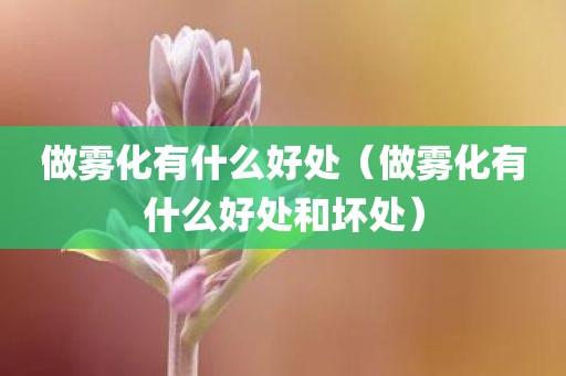 做雾化有什么好处（做雾化有什么好处和坏处）