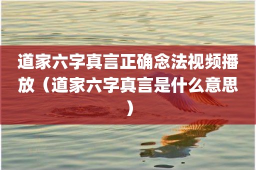 道家六字真言正确念法视频播放（道家六字真言是什么意思）