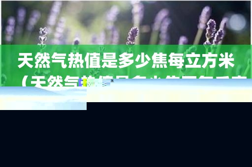 天然气热值是多少焦每立方米（天然气热值是多少焦耳每千克）