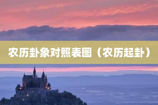 农历卦象对照表图（农历起卦）