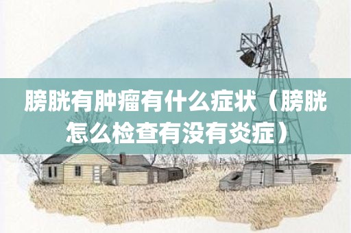 膀胱有肿瘤有什么症状（膀胱怎么检查有没有炎症）