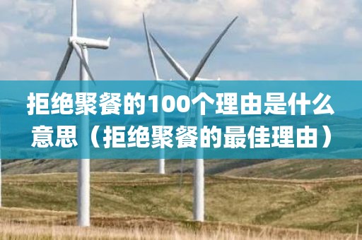 拒绝聚餐的100个理由是什么意思（拒绝聚餐的最佳理由）