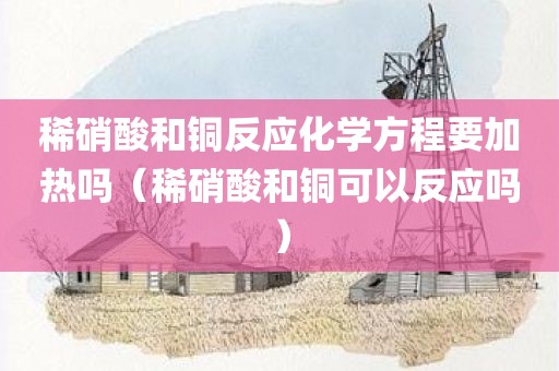 稀硝酸和铜反应化学方程要加热吗（稀硝酸和铜可以反应吗）