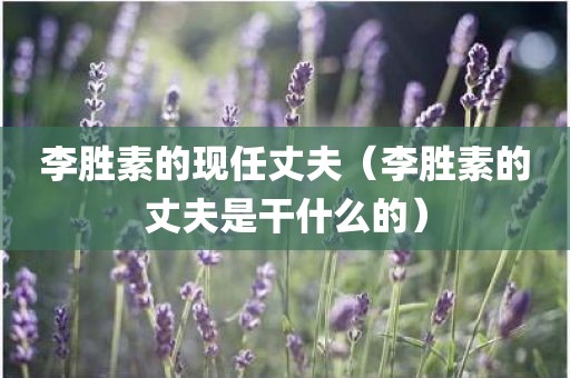 李胜素的现任丈夫（李胜素的丈夫是干什么的）