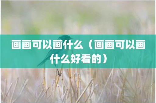 画画可以画什么（画画可以画什么好看的）