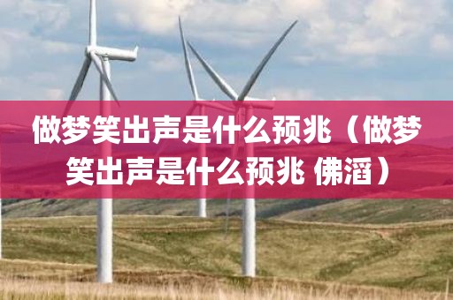 做梦笑出声是什么预兆（做梦笑出声是什么预兆 佛滔）