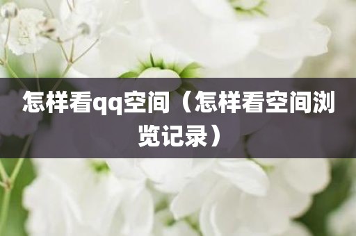 怎样看qq空间（怎样看空间浏览记录）