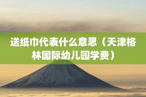 送纸巾代表什么意思（天津格林国际幼儿园学费）