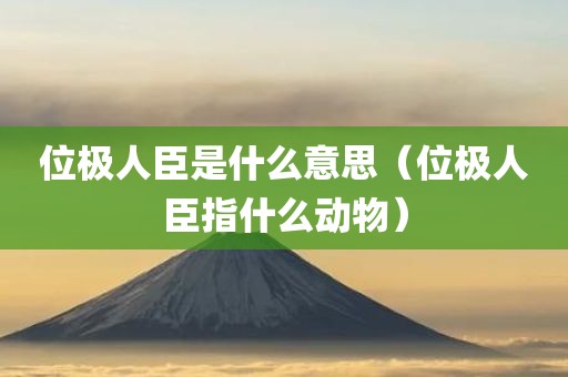位极人臣是什么意思（位极人臣指什么动物）