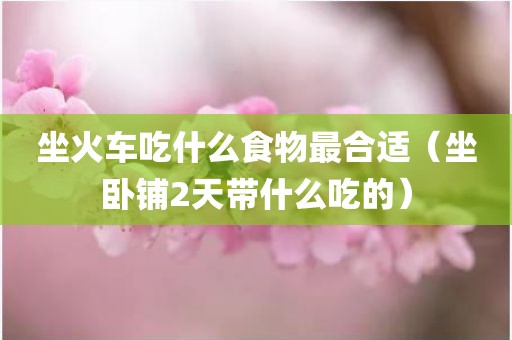 坐火车吃什么食物最合适（坐卧铺2天带什么吃的）