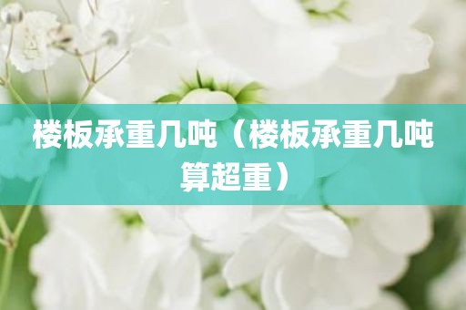 楼板承重几吨（楼板承重几吨算超重）