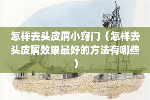 怎样去头皮屑小窍门（怎样去头皮屑效果最好的方法有哪些）