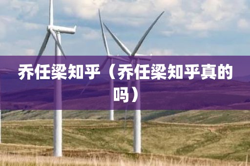 乔任梁知乎（乔任梁知乎真的吗）