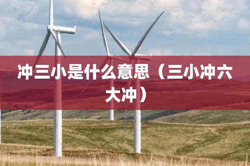 冲三小是什么意思（三小冲六大冲）