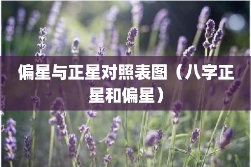 偏星与正星对照表图（八字正星和偏星）